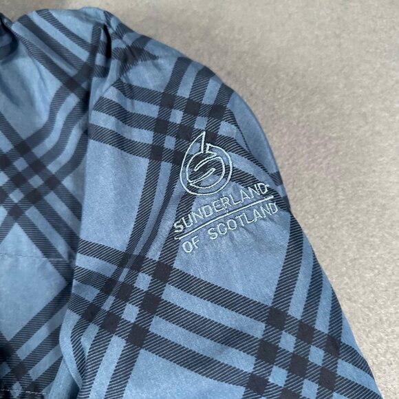 Sunderland of Scotland Cygnet Ladies L Blue Plaid Pullover Weatherbeater 1/4 Zip - Picture 3 of 14